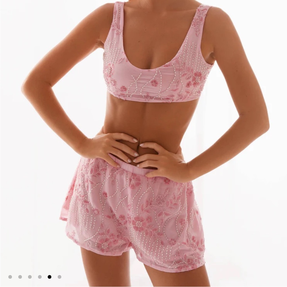 PepperMayo Mercer sequin shorts pink NWT size XL (10)